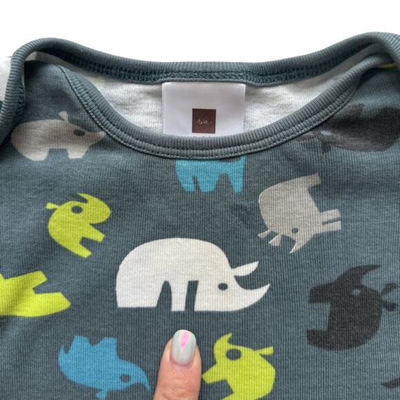 Tea Collection Rhino Romper Size 6-12m - Picture 5 of 5